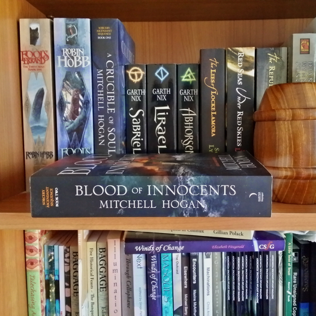 Blood of Innocents, Mitchell Hogan, Harper Voyager, Sorcery Ascendant Sequence, epic fantasy, fantasy, Earl Grey Editing, shelfie