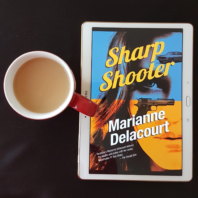 Sharp Shooter, Marianne Delacourt, Tara Sharp, Australian crime, Earl Grey Editing, books and tea, tea and books, Twelfth Planet Press