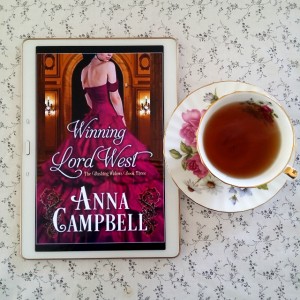 Winning Lord West, Anna Campbell, Dashing Widows, tea and books, Regency romance